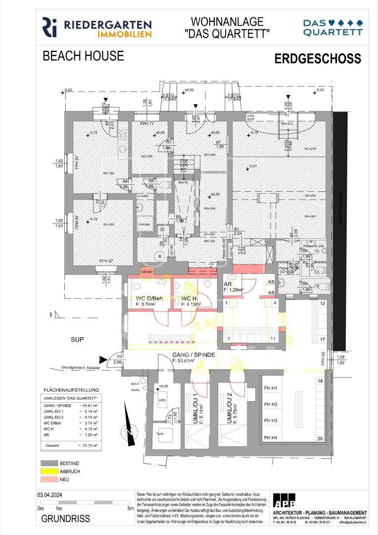 Plan Umkleidekabinen