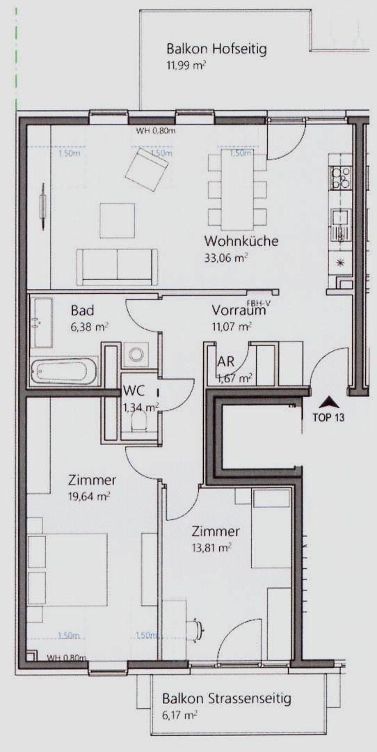 Korbgasse Top 13 Plan