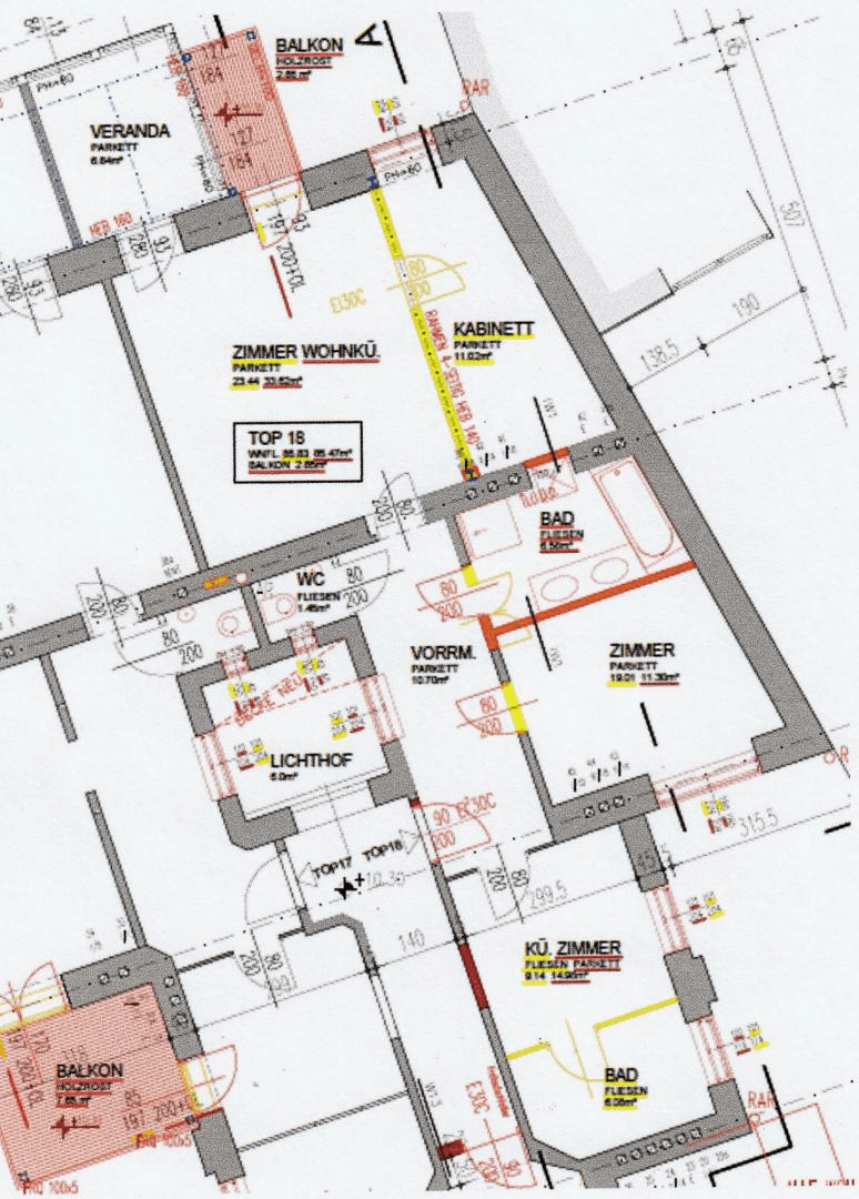 Gersthoferstrasse Obj.3286 Plan