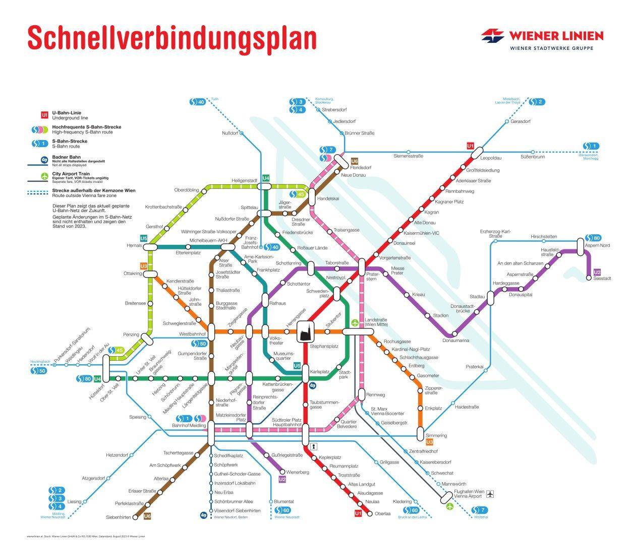 UBahn-Netz derzeit und geplant