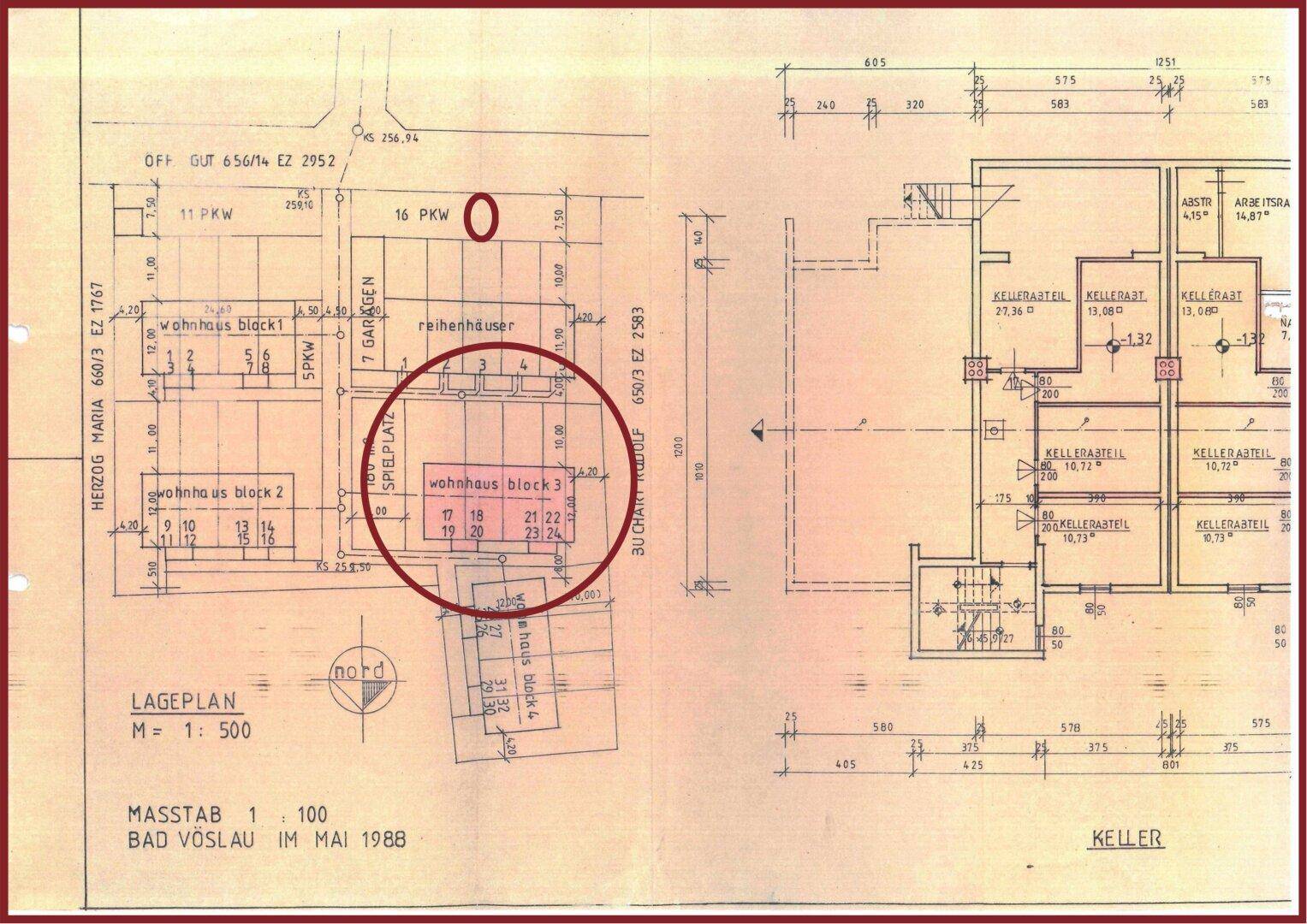 Lageplan und Stellplatz