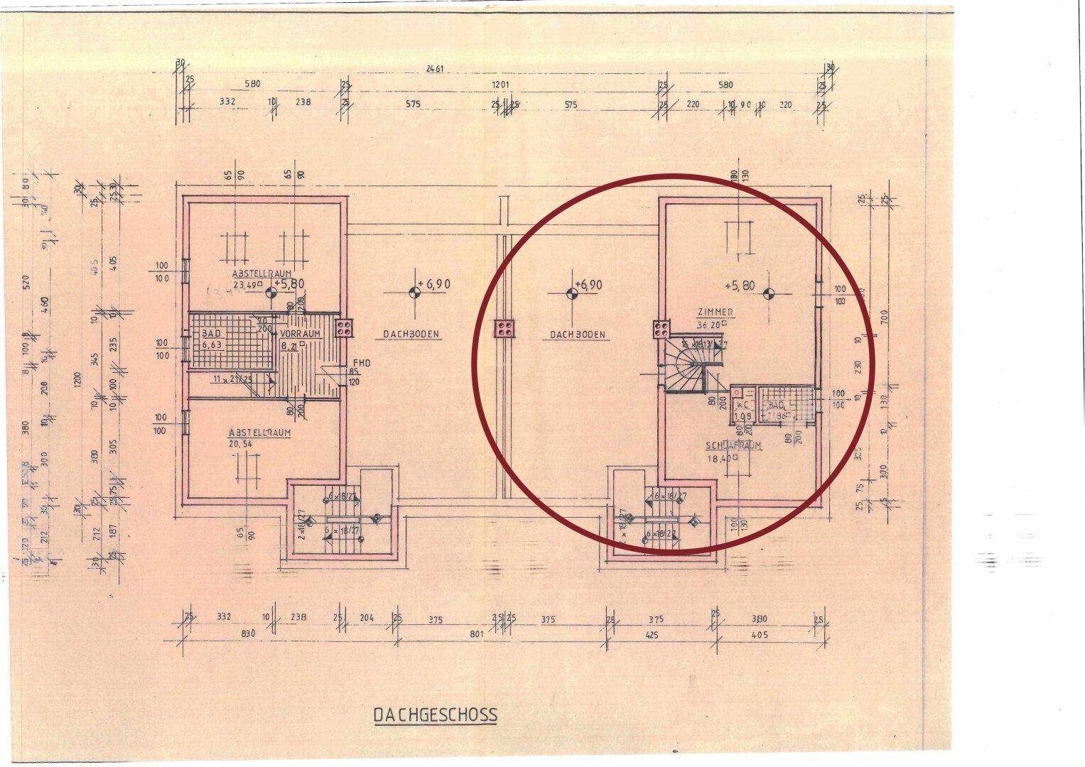 Plan Obergeschoß