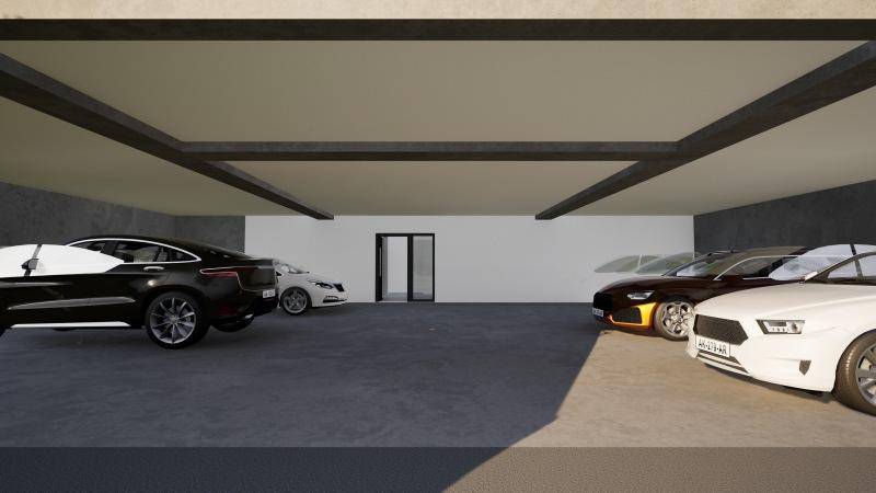 Geräumige Tiefgarage mit mehreren Stellplätzen und direktem Zugang zum Gebäude.