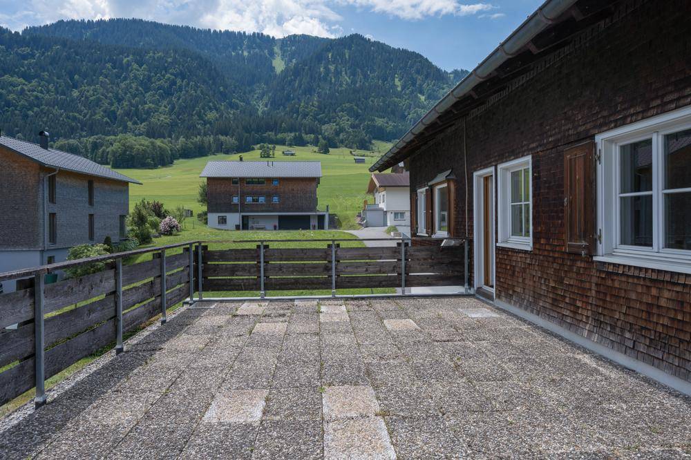 Terrasse/Aussicht Richtung Schilift