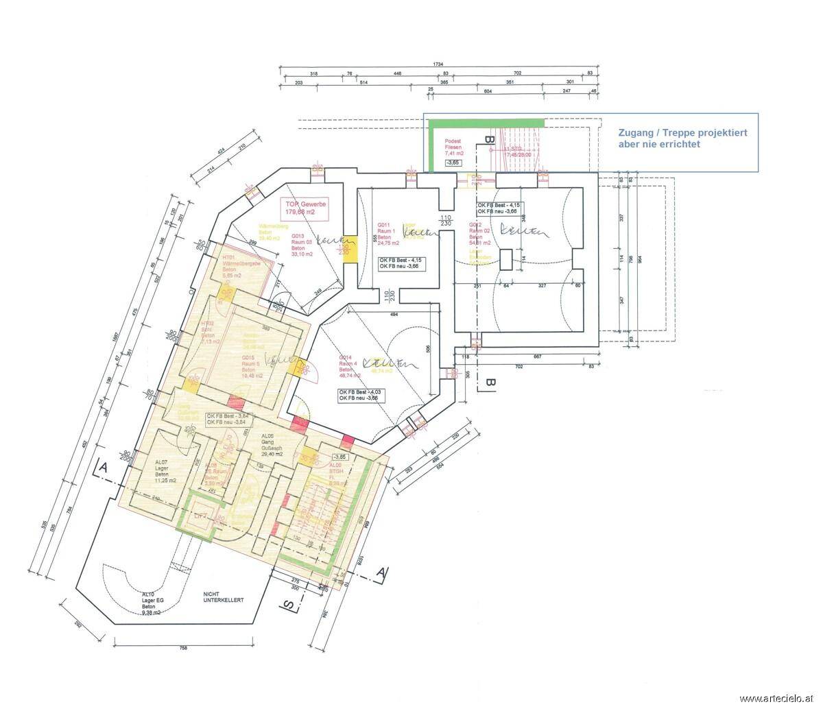 Grundriss Gewölbekeller