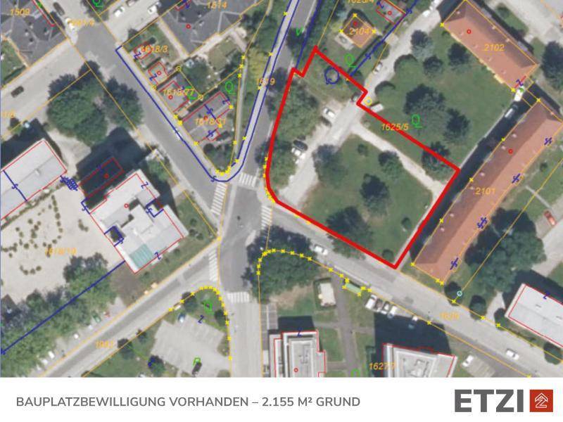 Bauträgergrundstück in Steyr-Ennsleite – 2.155 m² mit Baubewilligung - Ansicht 2