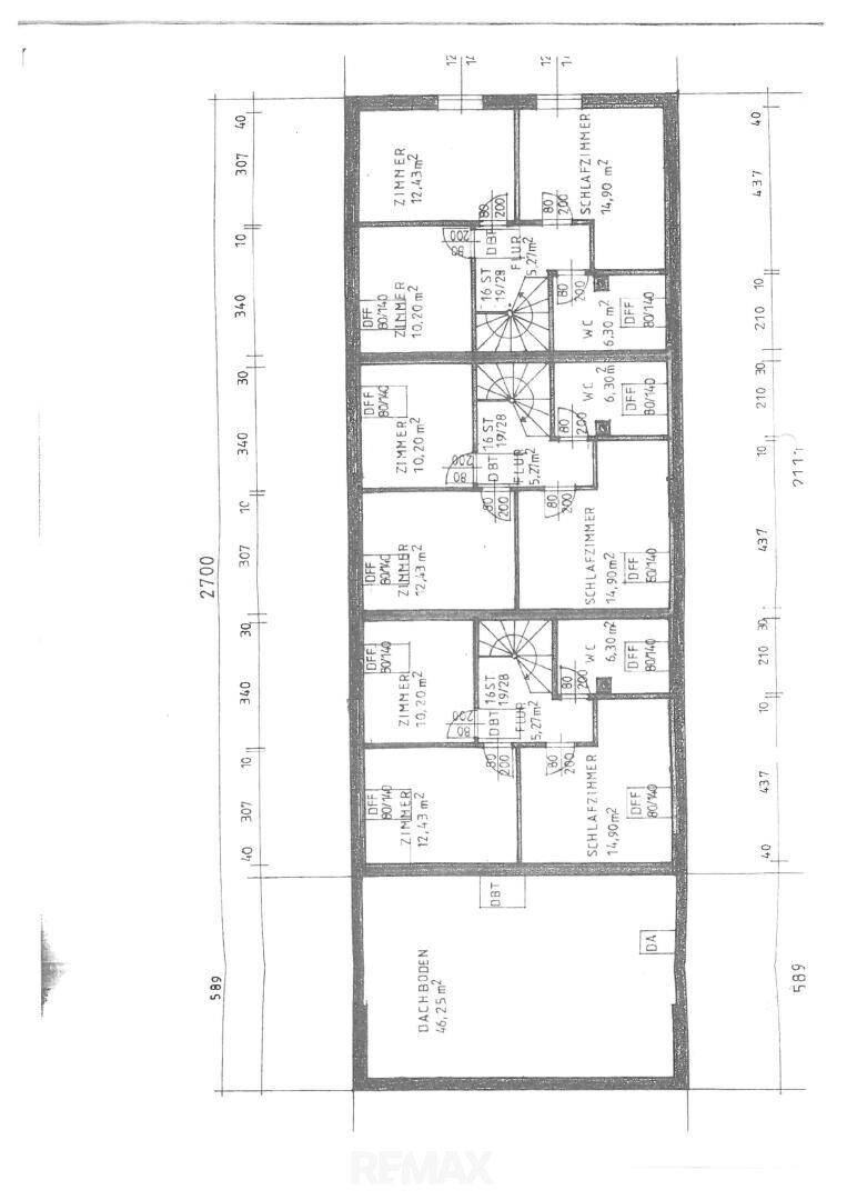 Plan Reihenhaus OG