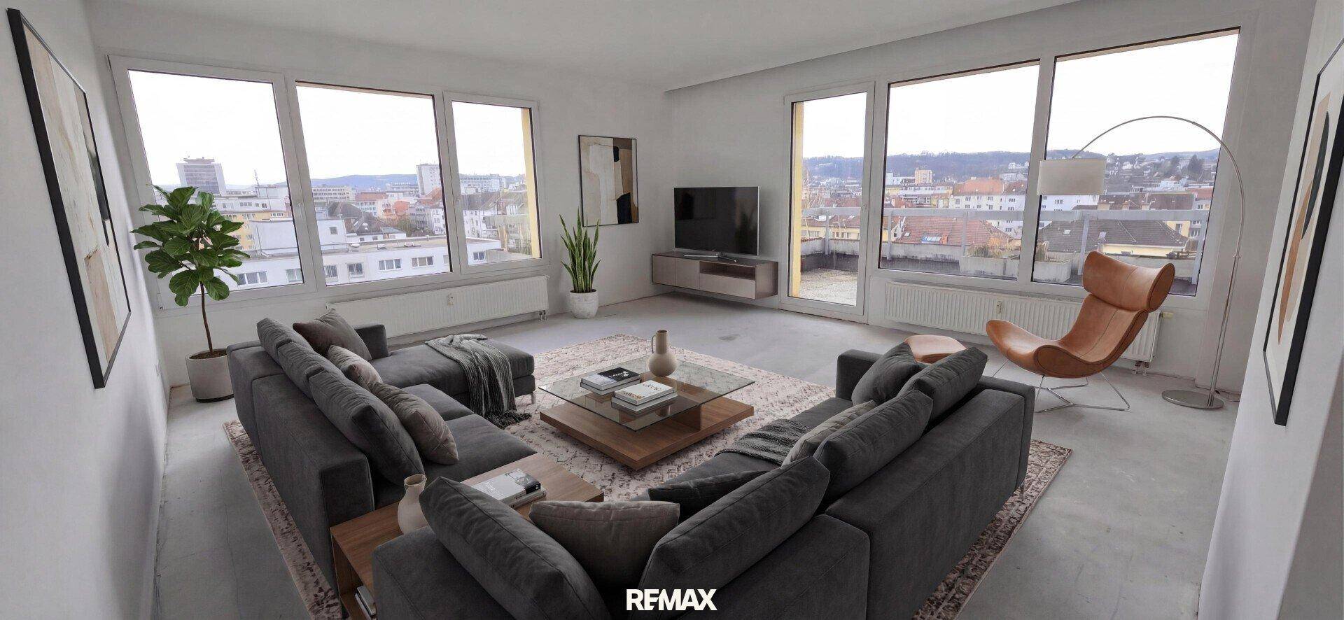 Homestaging Wohnzimmer (KI generiert)