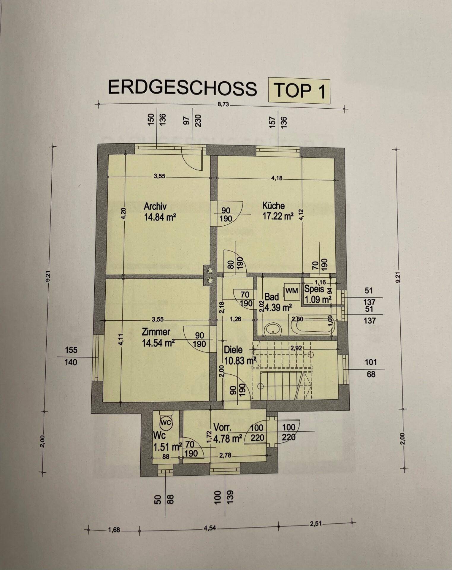 Wohnung 1 Grundrissplan EG