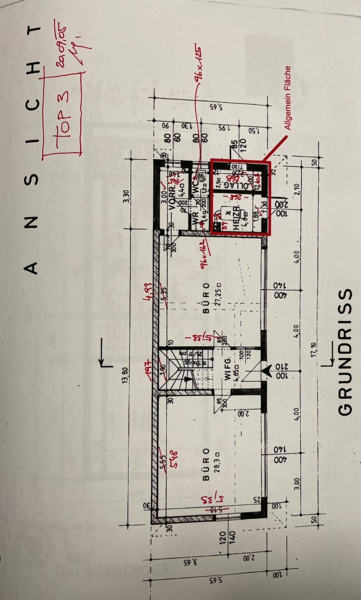 Büro Grundrissplan