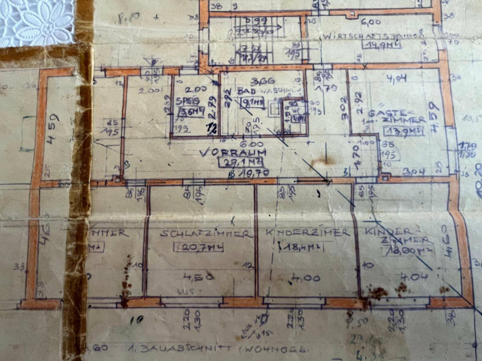 Grundrissplan recher Trakt