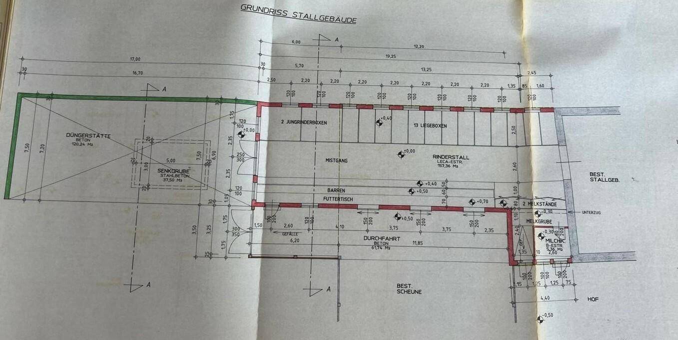 Stallgebäude Grundriss