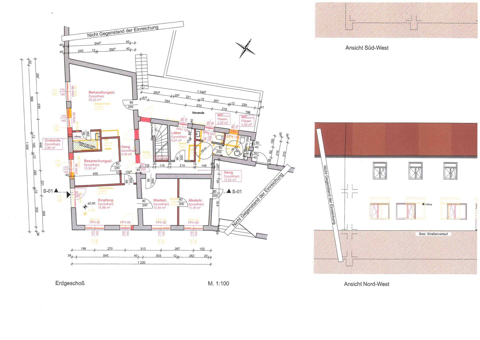 Grundrissplan Ordination