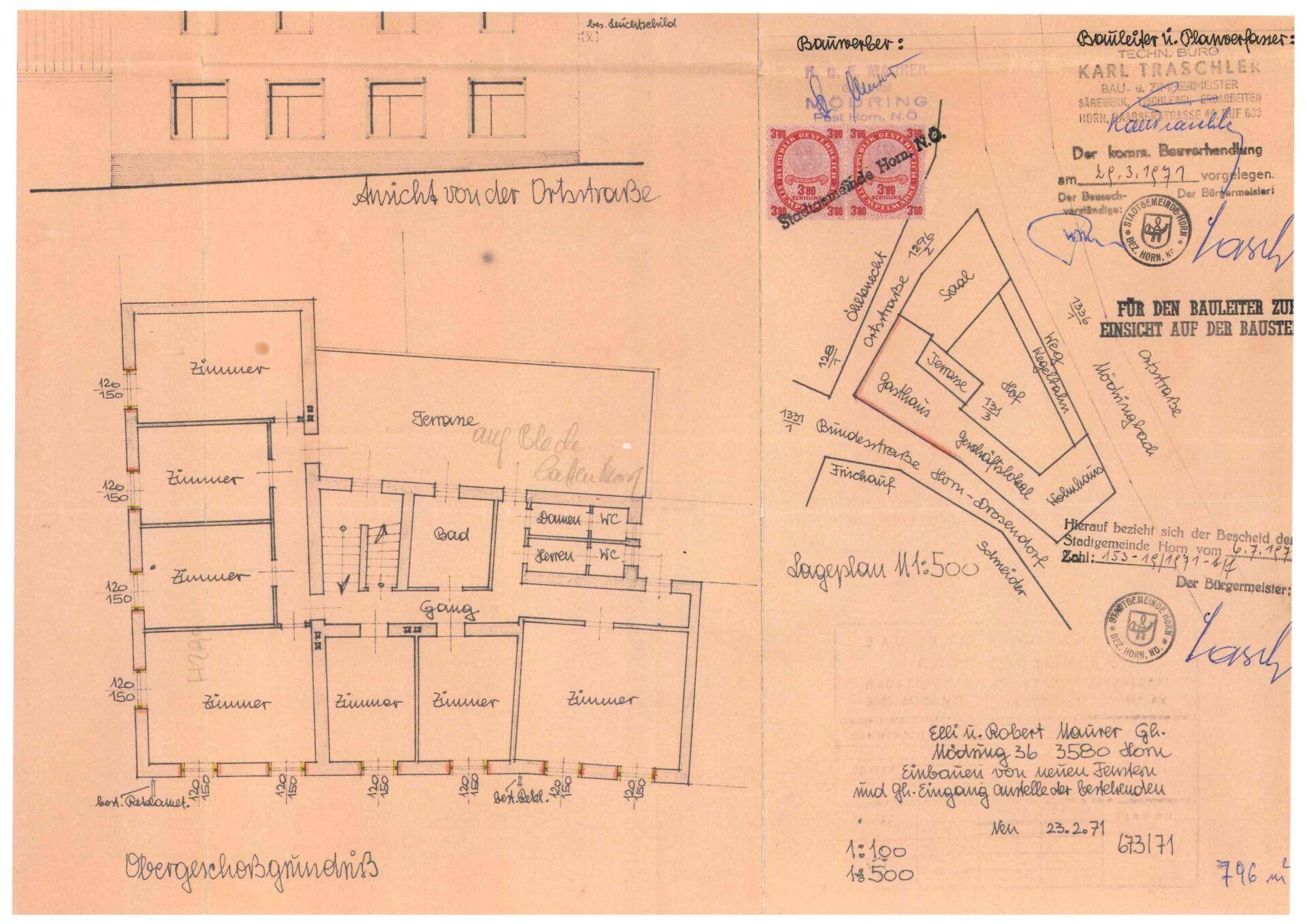 Grundrissplan OG unsaniert