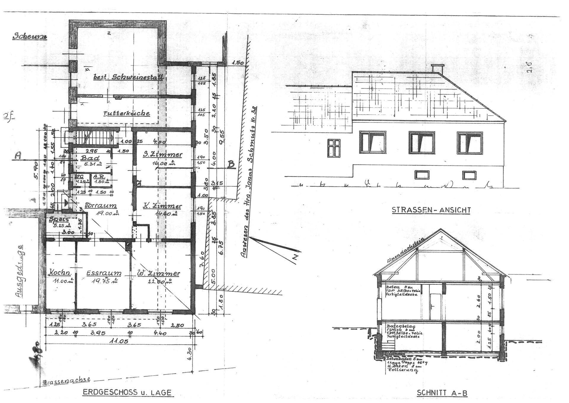 Grundrissplan Erdgeschoss