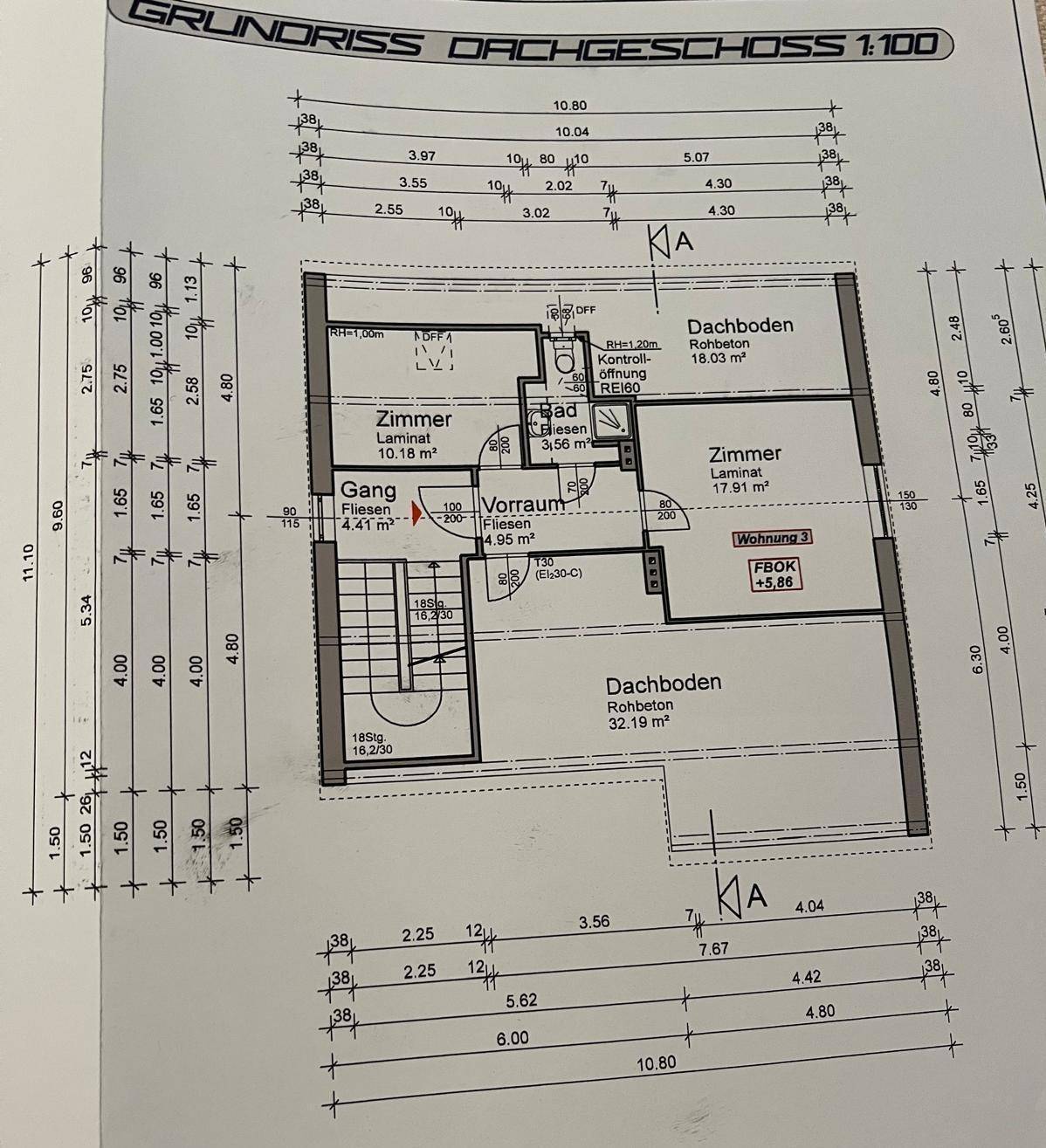 Grundrissplan DG Haus 2