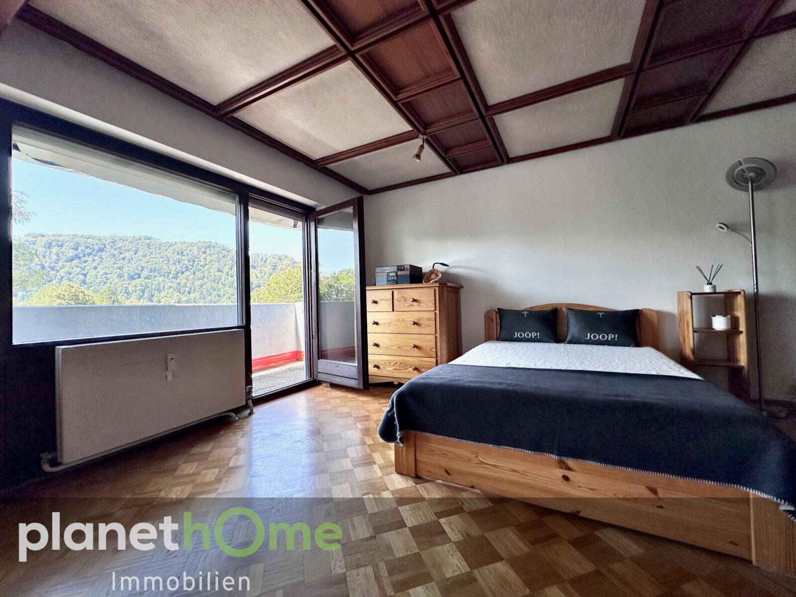 Schlafzimmer mit Panoramblick