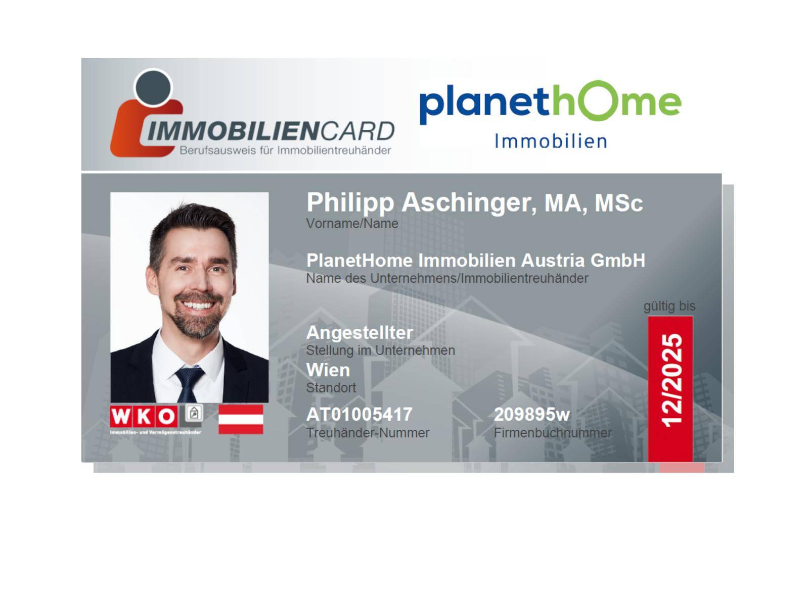 Immobiliencard Herr Aschinger