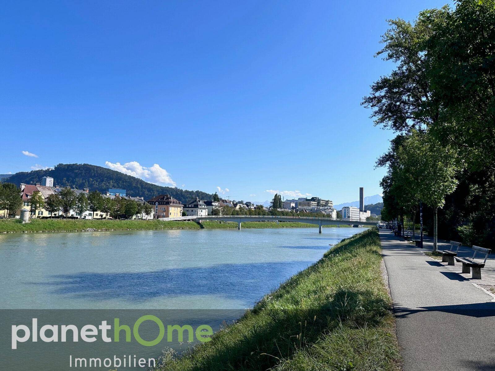 Radweg entlang der Salzach