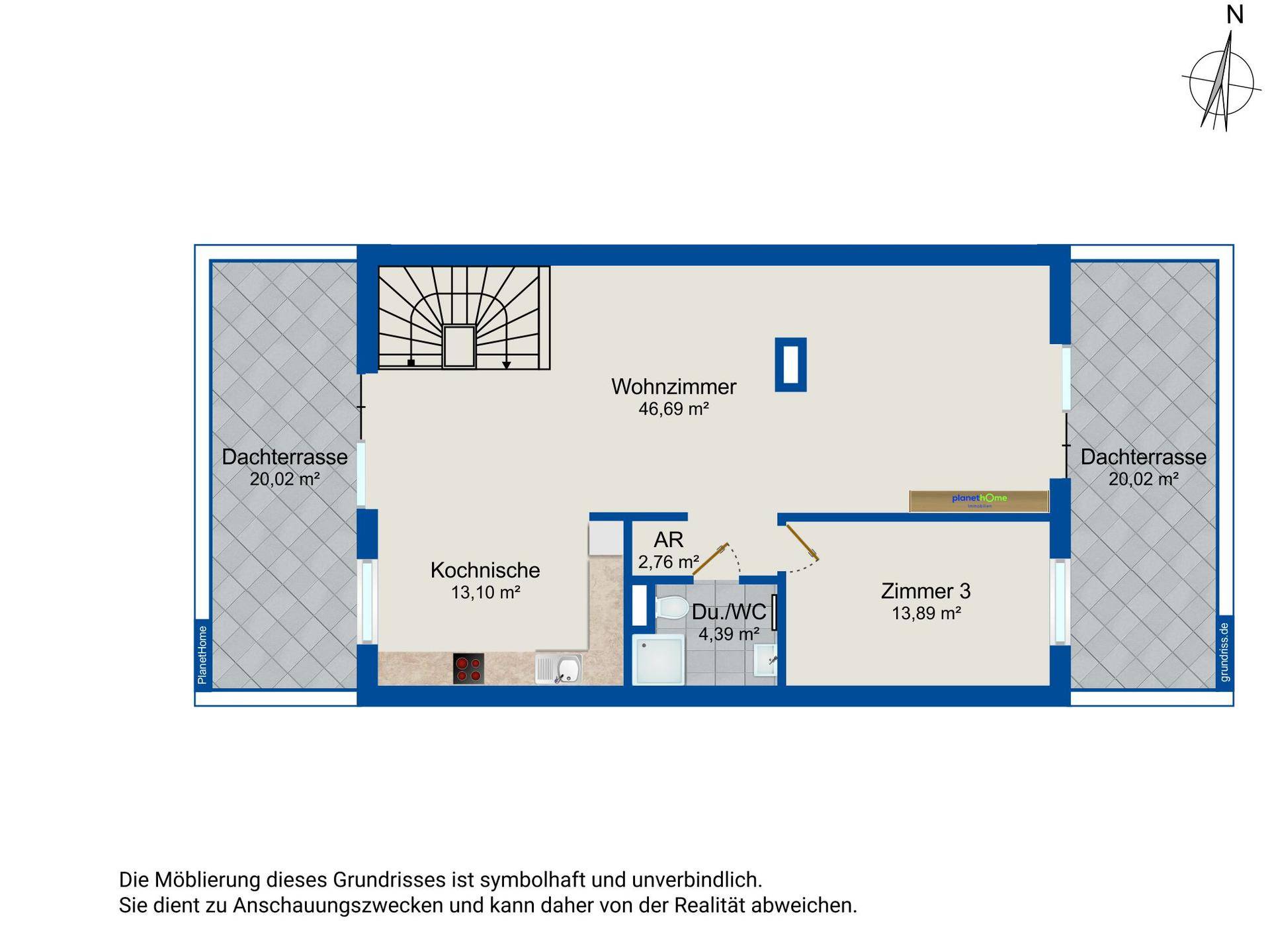 Grundriss 4. Obergeschoss