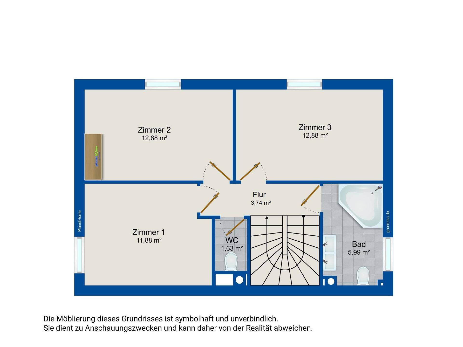 Grundriss Obergeschoss