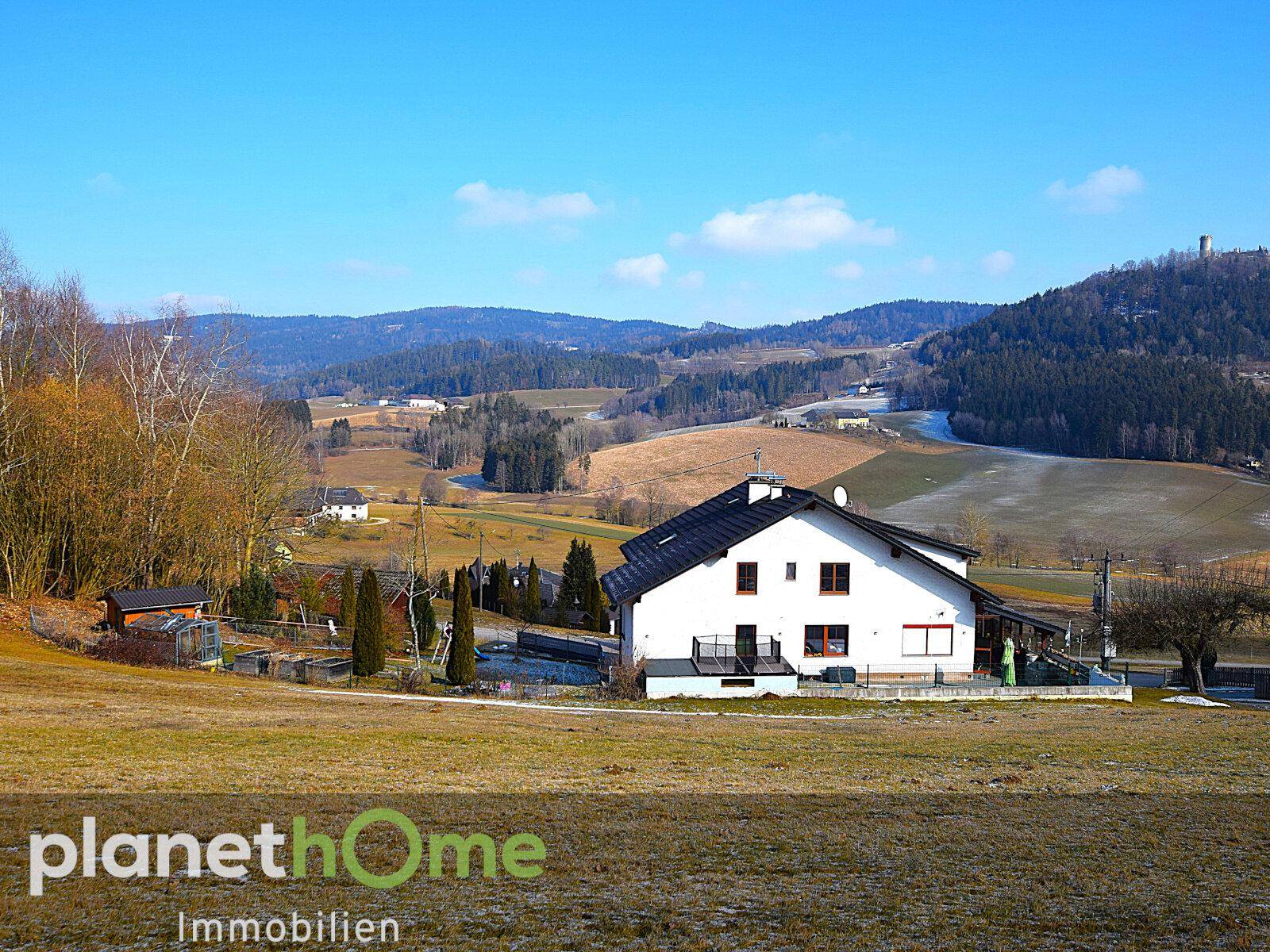 Landidylle Ausblick zur Ruine