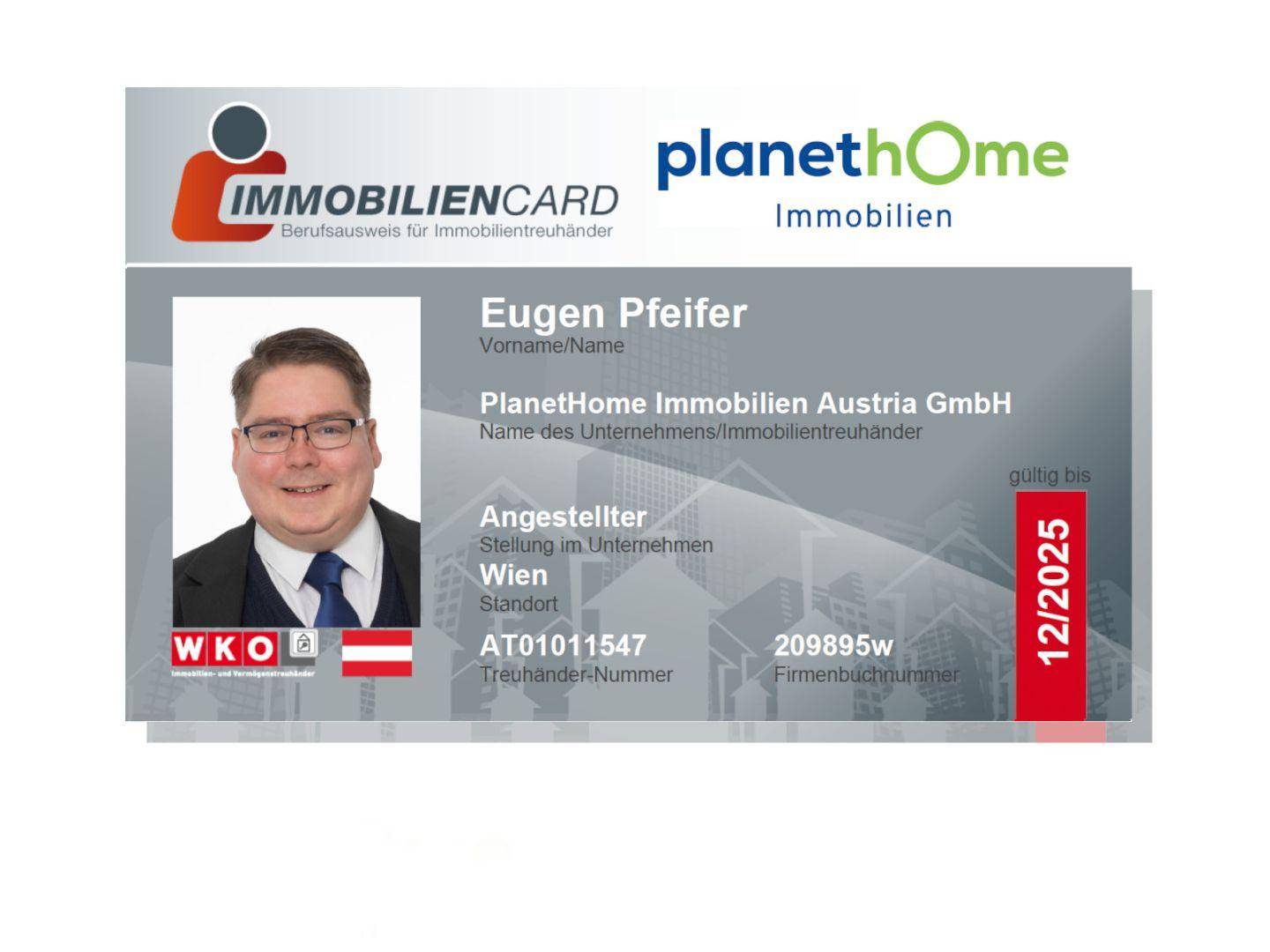Immobiliencard Eugen Pfeifer