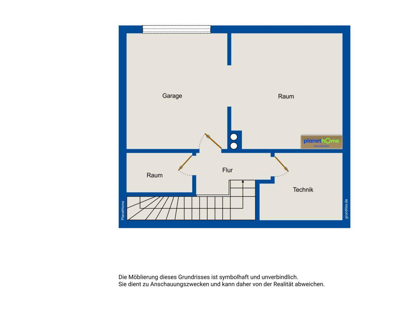 Grundriss Keller mit Garage