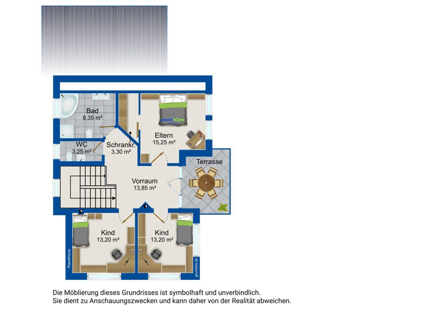 Grundriss 1 Obergeschoss