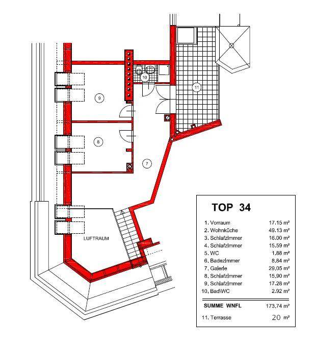Grundriss Ebene 2