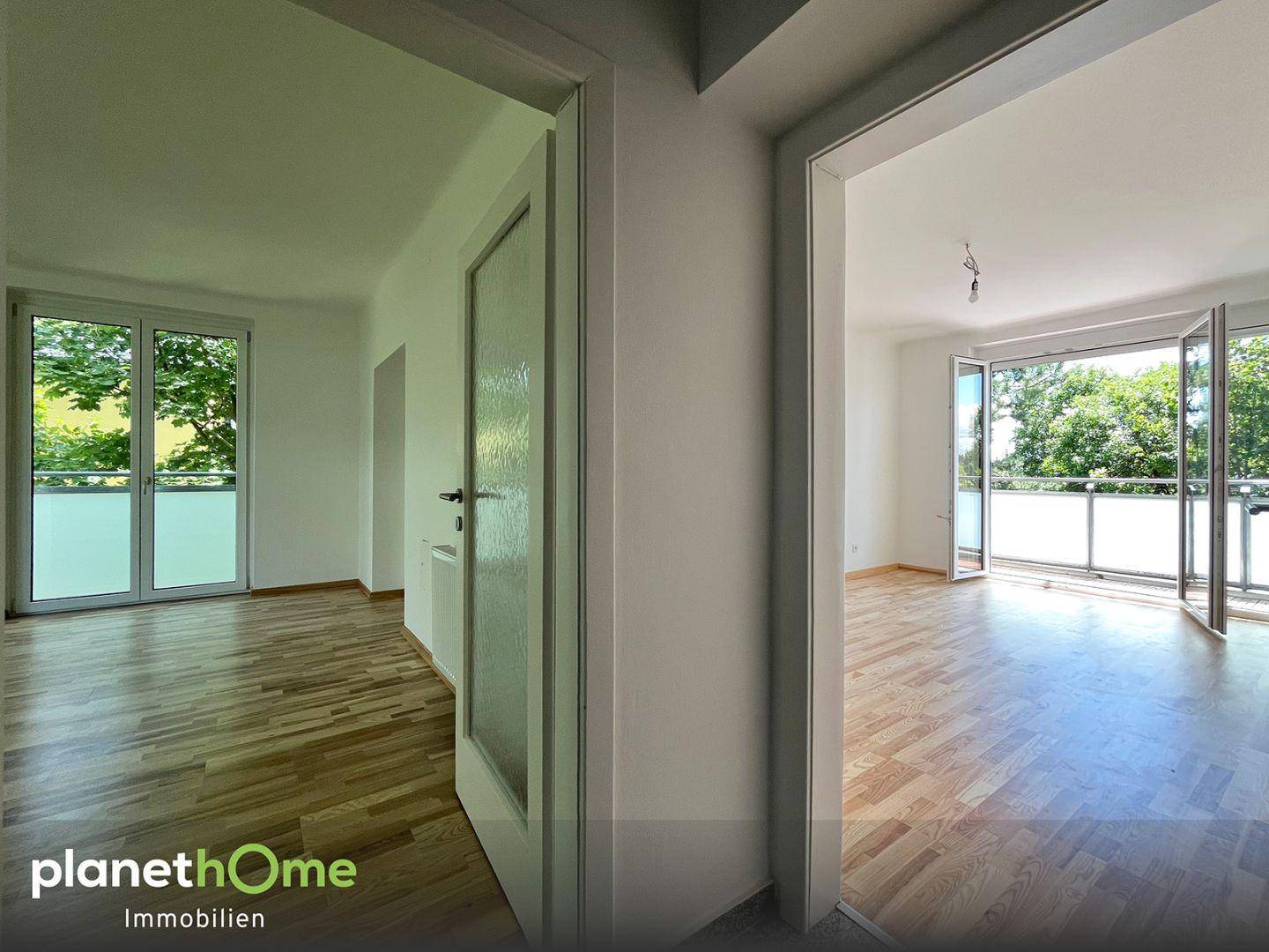 Blick in beide Zimmer
