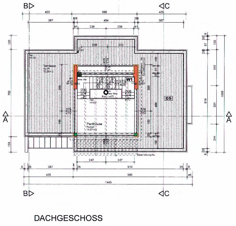 Grundriss Penthouse