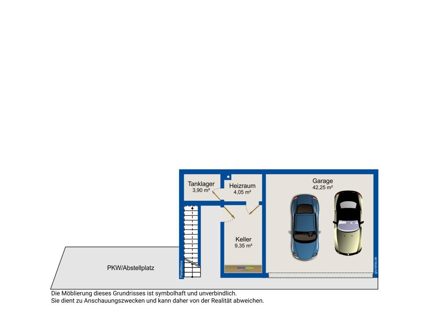 Grundriss Garage und Keller