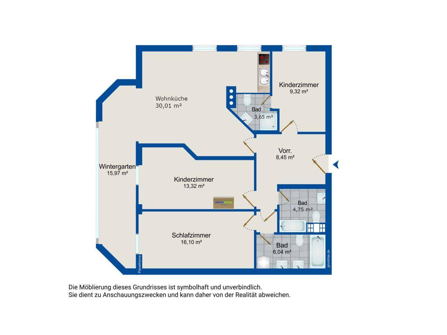 Wohnung im Hochparterre