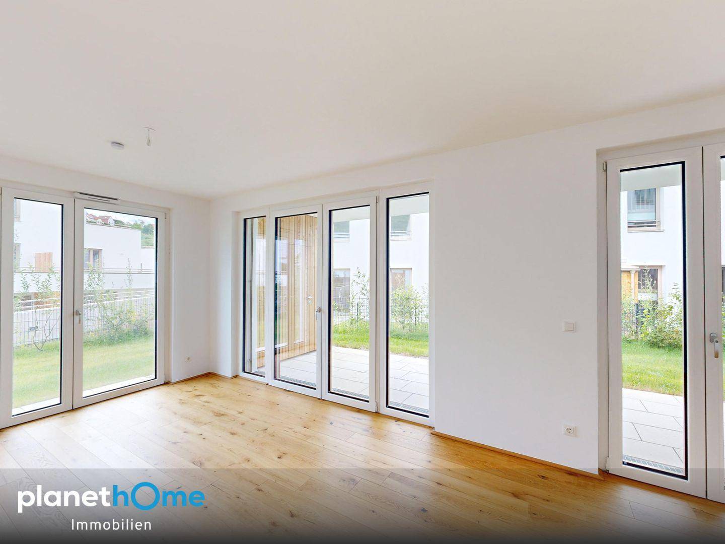 Erstbezug : Neubau : 3-Zimmer-Wohnung : Loggia : Garten - Ansicht 2