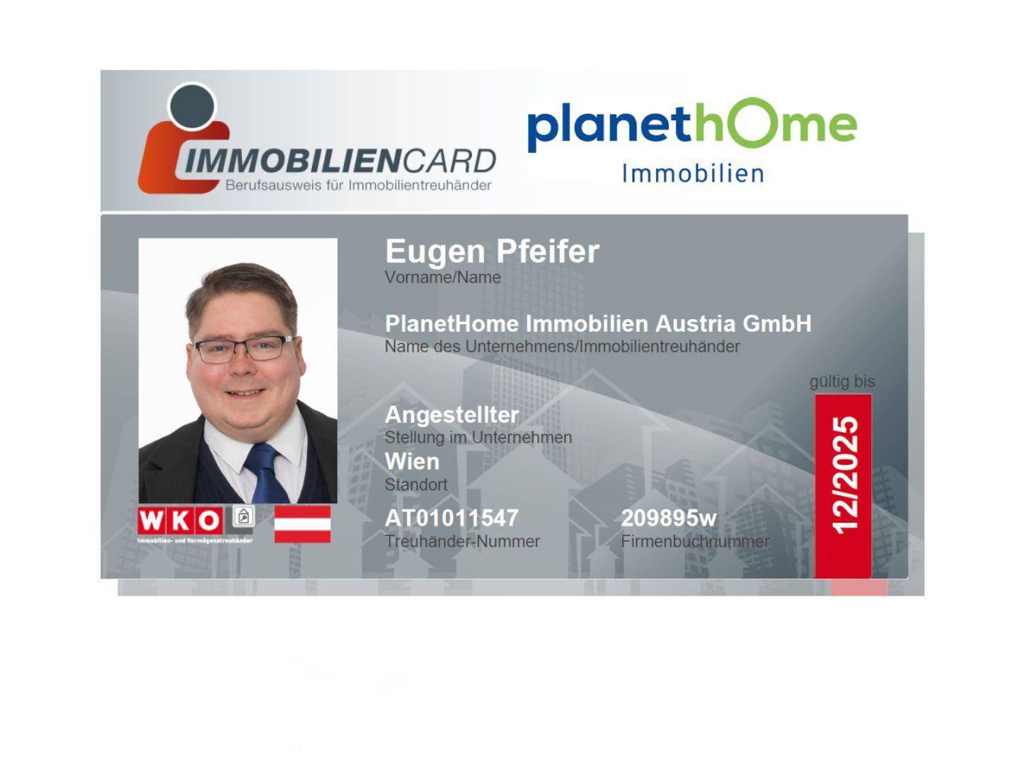 Immobiliencard Pfeifer Eugen