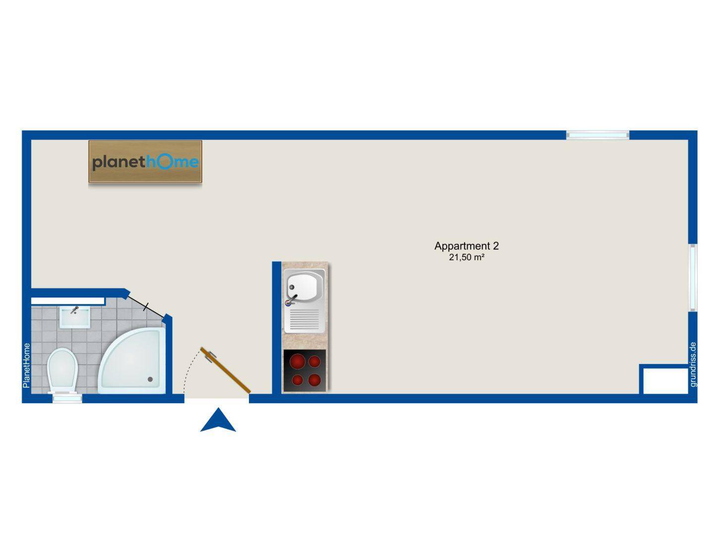 Grundriss Apartment 2