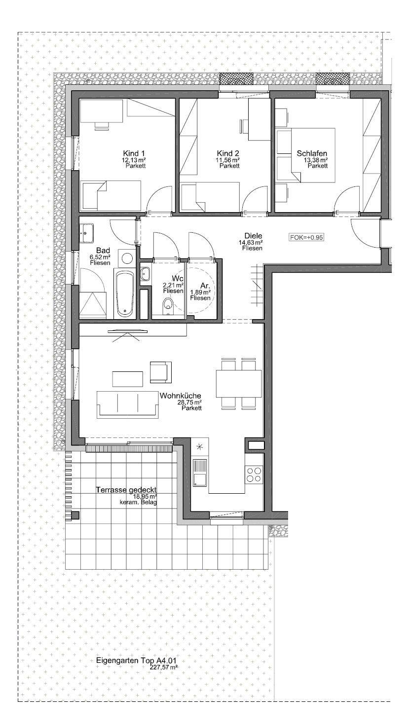 4-Zimmer-Gartenwohnung für Familien – EG, Kellerabteil &amp; Fahrradraum inklusive - Mehr