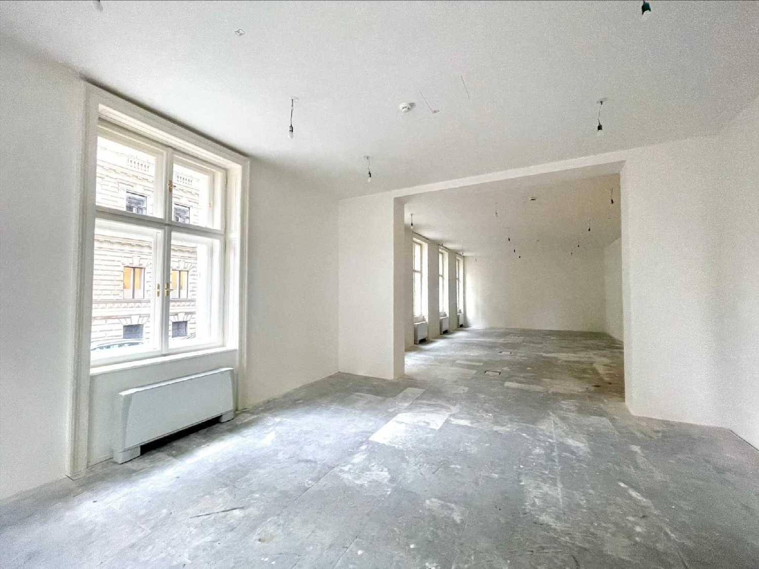 Heller, leerer Raum mit großen Fenstern und unfertigem Boden, der auf die weitere Gestaltung wartet.