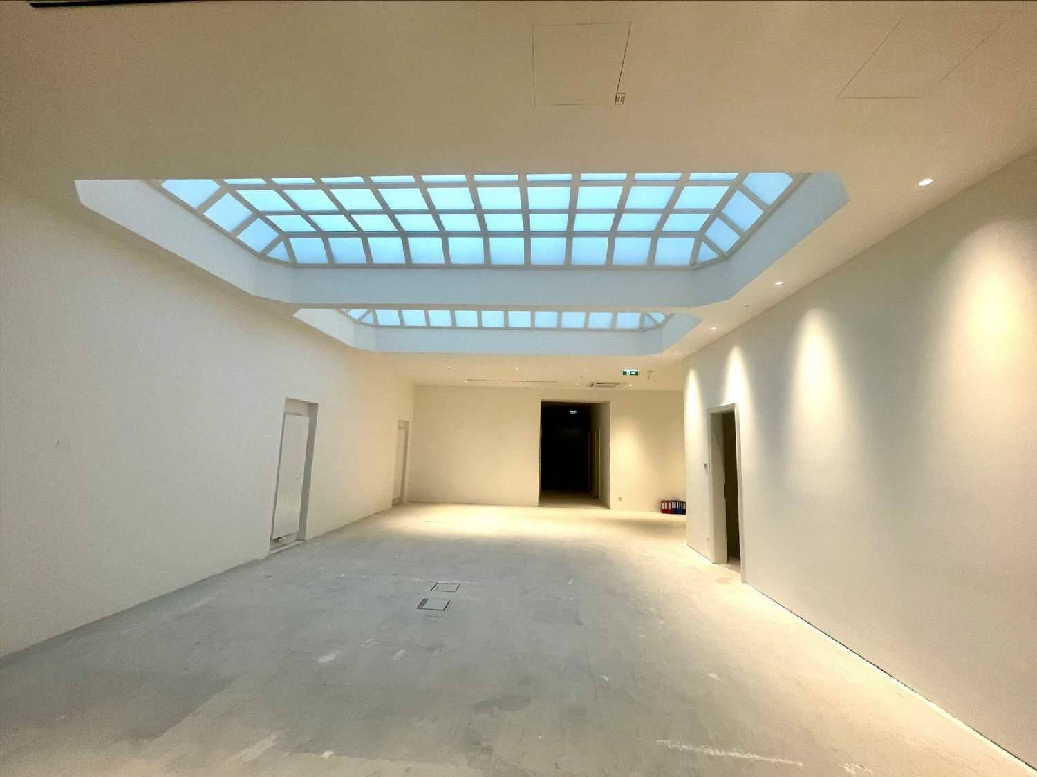 Heller, weitläufiger Raum mit zwei großen Oberlichtern, die für viel Tageslicht sorgen.