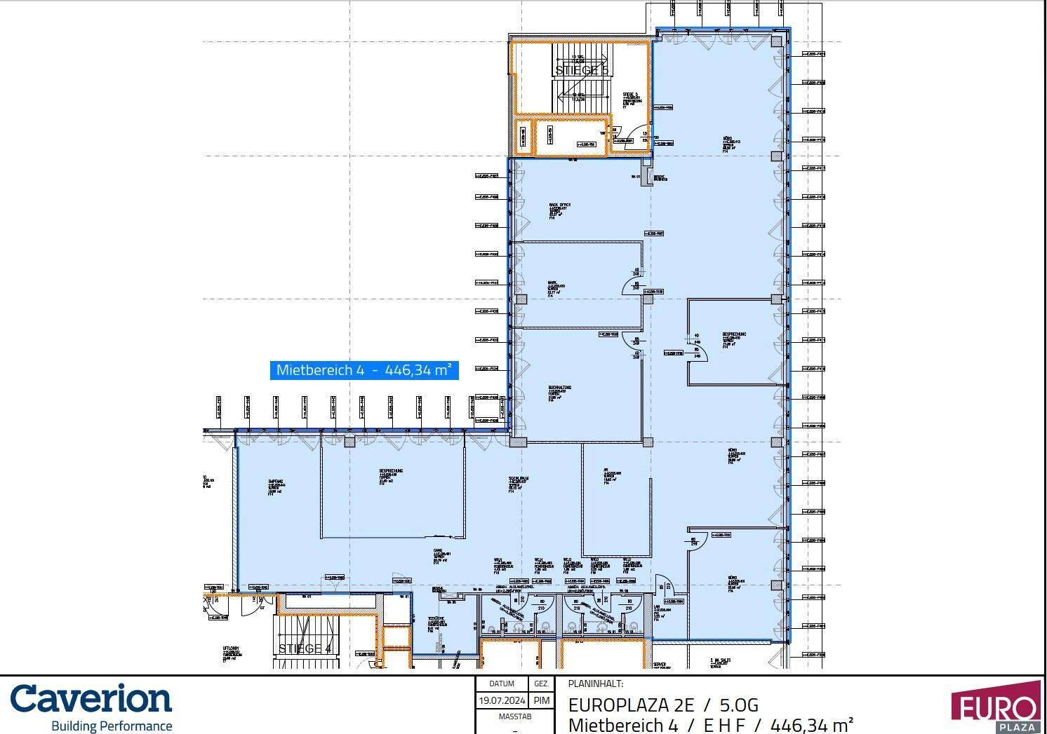 Plan Bauteil 2E 5.OG