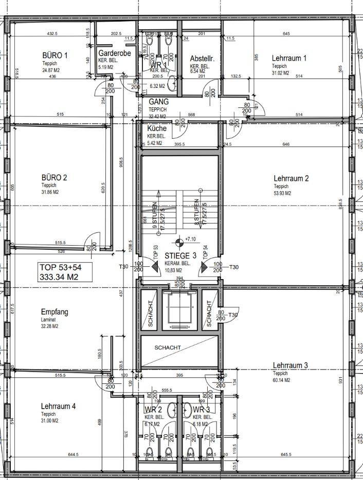 Plan Stiege 3 2.OG T