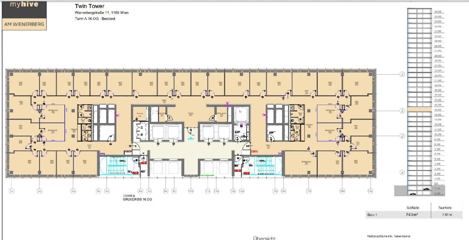 Plan Turm A 16.OG.