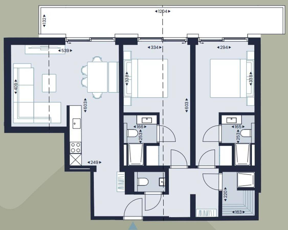 Grundriss Apartment 14
