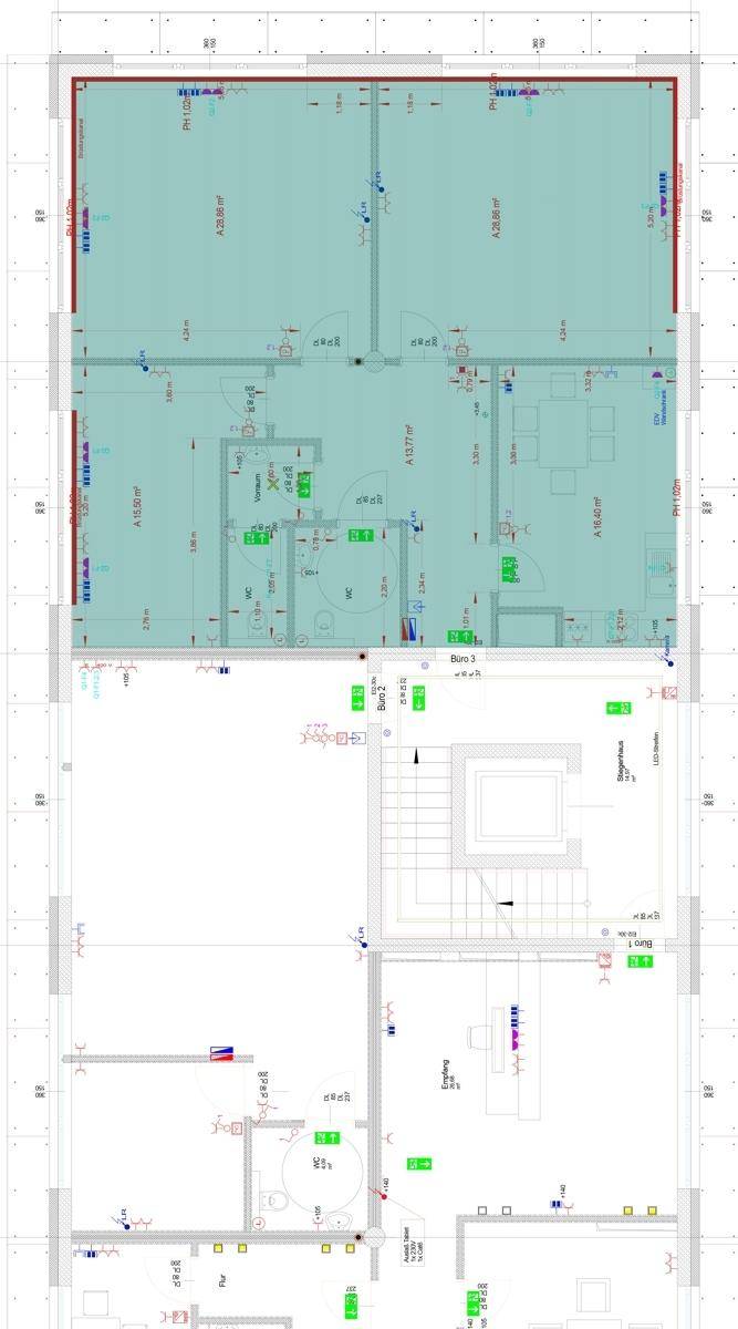 Detaillierter Grundrissplan mit Raumaufteilung und Flächenangaben für zwei Etagen.