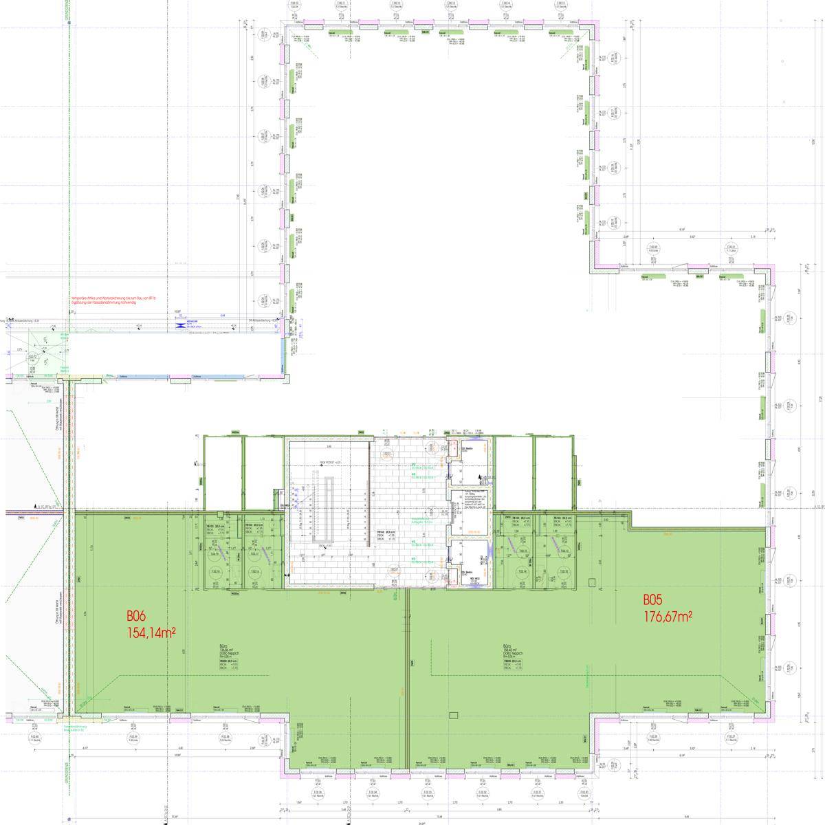 Übersichtlicher Grundriss mit grün hervorgehobenen Bereichen und angegebenen Flächenmaßen in Quadratmetern.
