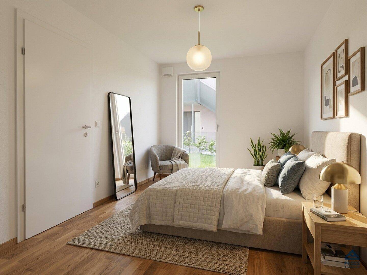 Schlafzimmer - Möbel und Dekoration KI-generiert