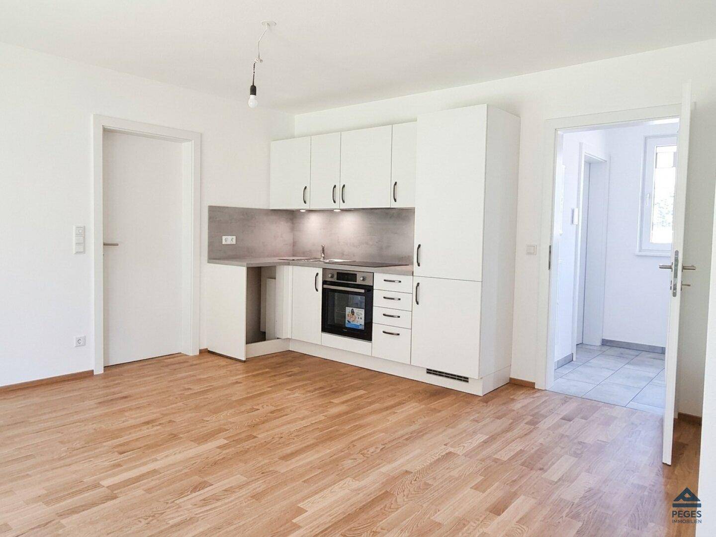 Kochbereich in Wohnzimmer integriert