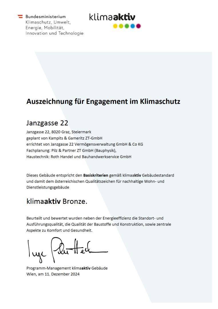 Janzgasse22_IMPULS_klimaaktiv_Auszeichnung