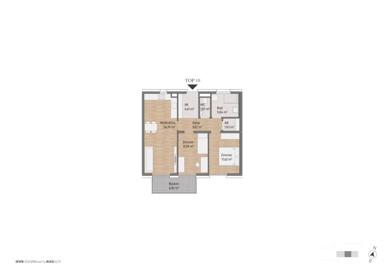 Charmante Wohnung im Stadtzentrum! - Ansicht 2